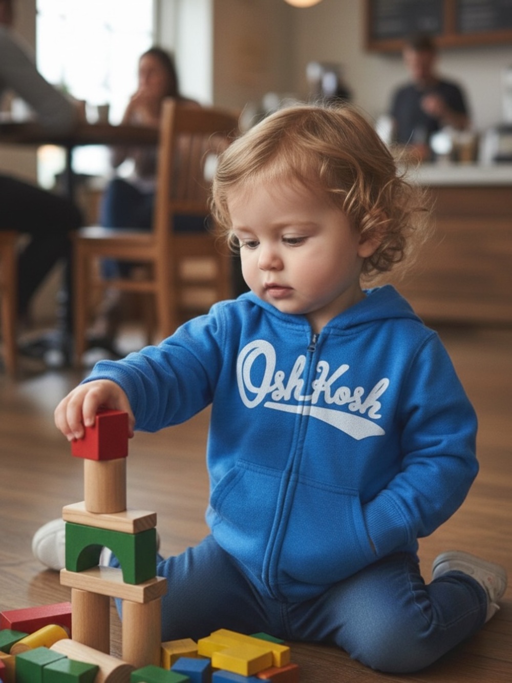 Super cute Osh Kosh blue zip up hoodie 24 months